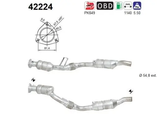 Katalysator links AS 42224
