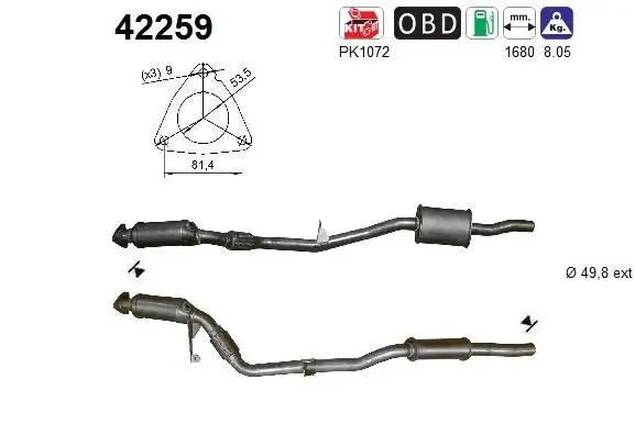 Katalysator links AS 42259