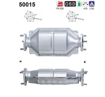 Katalysator hinten AS 50015