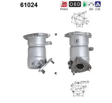 Katalysator vorne AS 61024