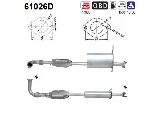 Katalysator AS 61026D Bild Katalysator AS 61026D