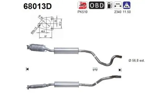 Katalysator AS 68013D Bild Katalysator AS 68013D