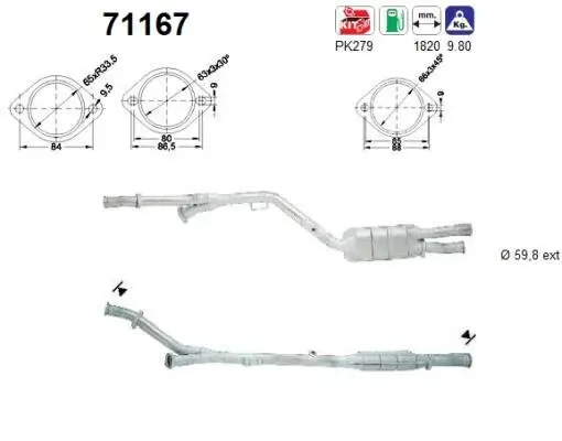 Katalysator AS 71167 Bild Katalysator AS 71167