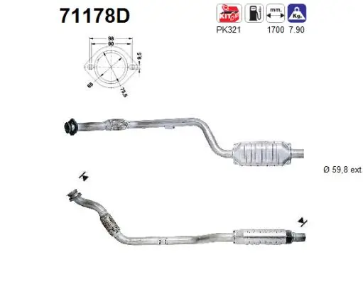 Katalysator AS 71178D Bild Katalysator AS 71178D