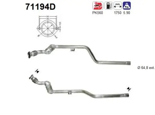 Katalysator AS 71194D Bild Katalysator AS 71194D