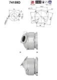 Katalysator hinten AS 74159D