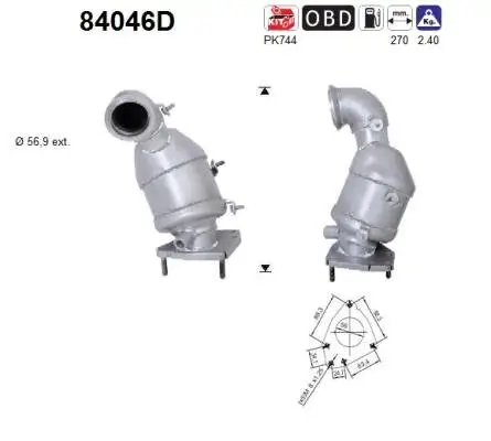 Katalysator vorne AS 84046D