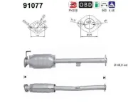 Katalysator hinten AS 91077