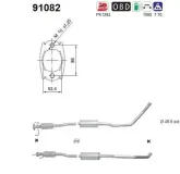 Katalysator hinten AS 91082
