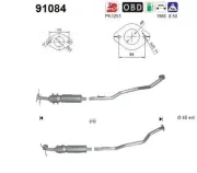Katalysator hinten AS 91084