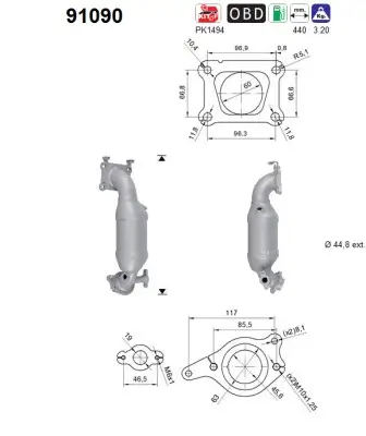 Katalysator AS 91090