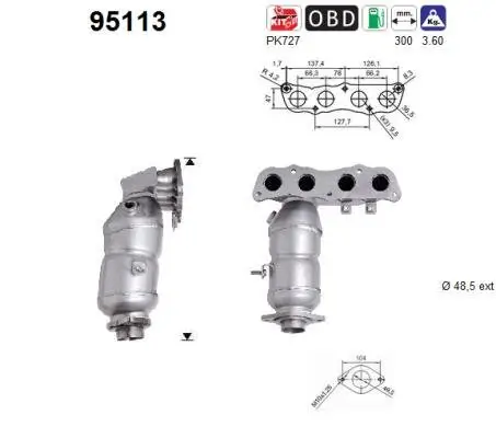 Katalysator AS 95113 Bild Katalysator AS 95113