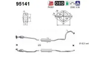 Katalysator hinten AS 95141