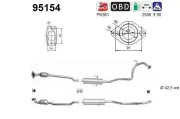 Katalysator hinten AS 95154