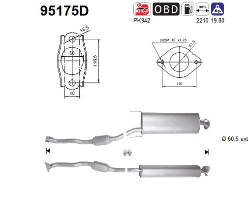 Katalysator AS 95175D Bild Katalysator AS 95175D