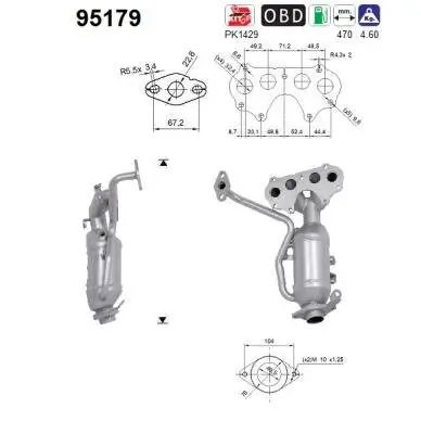Katalysator vorne AS 95179