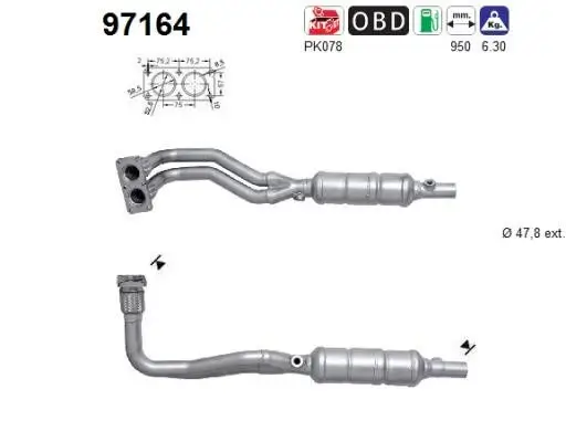 Katalysator AS 97164 Bild Katalysator AS 97164