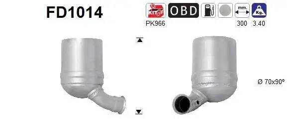 Ruß-/Partikelfilter, Abgasanlage AS FD1014