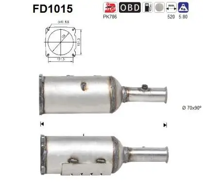 Ruß-/Partikelfilter, Abgasanlage AS FD1015