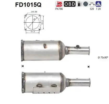 Ruß-/Partikelfilter, Abgasanlage AS FD1015Q Bild Ruß-/Partikelfilter, Abgasanlage AS FD1015Q