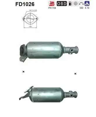 Ruß-/Partikelfilter, Abgasanlage AS FD1026 Bild Ruß-/Partikelfilter, Abgasanlage AS FD1026