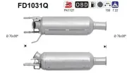 Ruß-/Partikelfilter, Abgasanlage AS FD1031Q