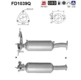 Ruß-/Partikelfilter, Abgasanlage AS FD1039Q