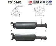 Ruß-/Partikelfilter, Abgasanlage AS FD1044Q