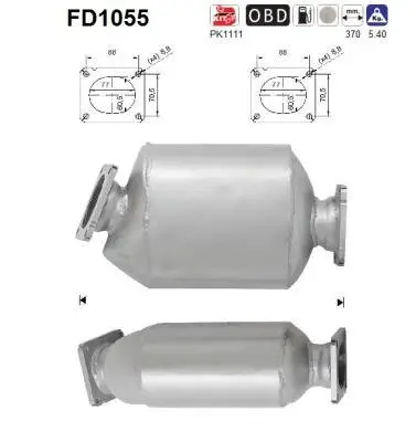 Ruß-/Partikelfilter, Abgasanlage AS FD1055