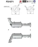 Ruß-/Partikelfilter, Abgasanlage AS FD1071