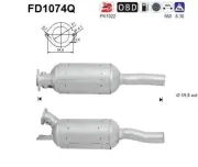 Ruß-/Partikelfilter, Abgasanlage AS FD1074Q