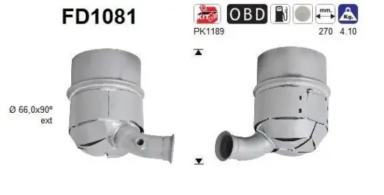 Ruß-/Partikelfilter, Abgasanlage AS FD1081 Bild Ruß-/Partikelfilter, Abgasanlage AS FD1081