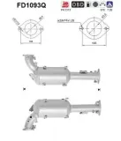 Ruß-/Partikelfilter, Abgasanlage AS FD1093Q