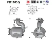 Ruß-/Partikelfilter, Abgasanlage AS FD1103Q