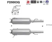 Ruß-/Partikelfilter, Abgasanlage AS FD5003Q