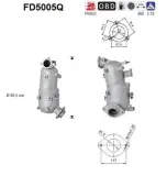 Ruß-/Partikelfilter, Abgasanlage AS FD5005Q