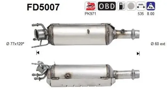 Ruß-/Partikelfilter, Abgasanlage AS FD5007 Bild Ruß-/Partikelfilter, Abgasanlage AS FD5007