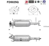 Ruß-/Partikelfilter, Abgasanlage AS FD5025Q