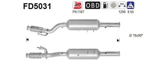 Ruß-/Partikelfilter, Abgasanlage AS FD5031