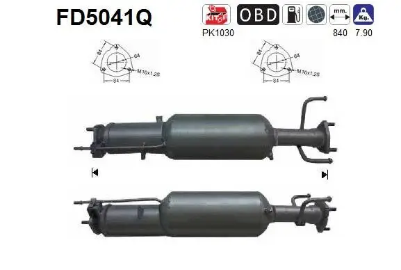 Ruß-/Partikelfilter, Abgasanlage AS FD5041Q