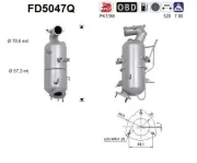 Ruß-/Partikelfilter, Abgasanlage AS FD5047Q