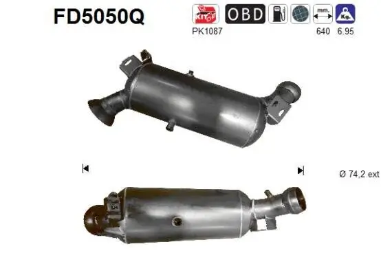 Ruß-/Partikelfilter, Abgasanlage AS FD5050Q