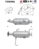 Ruß-/Partikelfilter, Abgasanlage AS FD5056Q