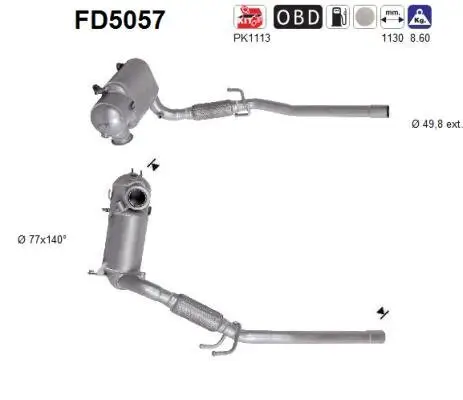 Ruß-/Partikelfilter, Abgasanlage AS FD5057