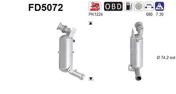 Ruß-/Partikelfilter, Abgasanlage AS FD5072