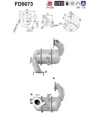 Ruß-/Partikelfilter, Abgasanlage AS FD5073