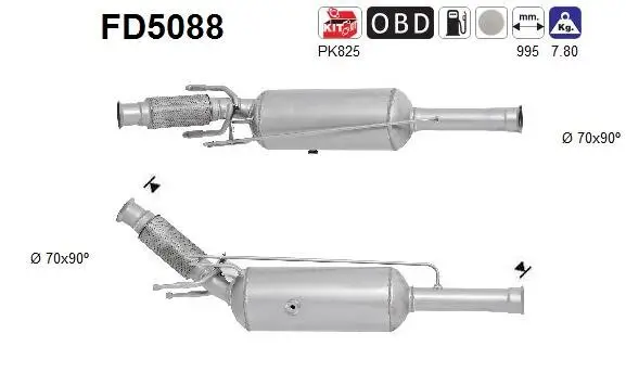 Ruß-/Partikelfilter, Abgasanlage AS FD5088