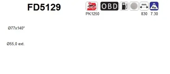 Ruß-/Partikelfilter, Abgasanlage AS FD5129 Bild Ruß-/Partikelfilter, Abgasanlage AS FD5129