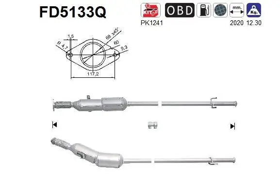 Ruß-/Partikelfilter, Abgasanlage AS FD5133Q