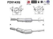 Ruß-/Partikelfilter, Abgasanlage AS FD5143Q